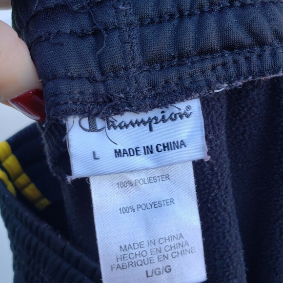 Vintage Women's Champion Track Joggers Mizzou Tigers Black & Gold Pockets - Picture 3 of 7